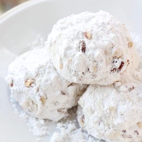 These classic Mexican Wedding Cookies are ready to enjoy, perfect with a warm cup of coffee.