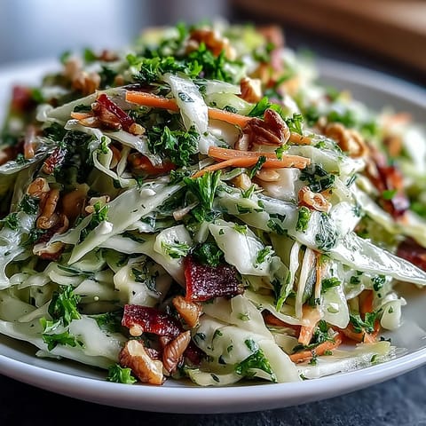Vibrant Cooked and Loved Cabbage Salad, a delicious vegetarian side dish.
