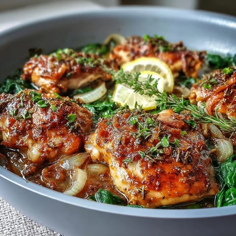 Creamy lemon orzo with tender chicken and wilted spinach in a bright, one-pot dinner perfect for spring evenings.