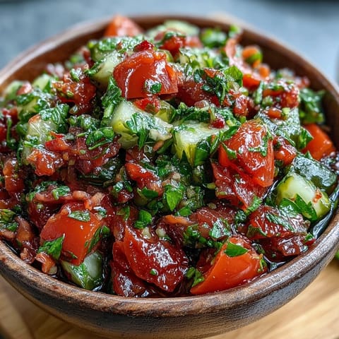 Vibrant pickle de gallo salsa with crunchy pickles, ripe tomatoes, and fresh lime.