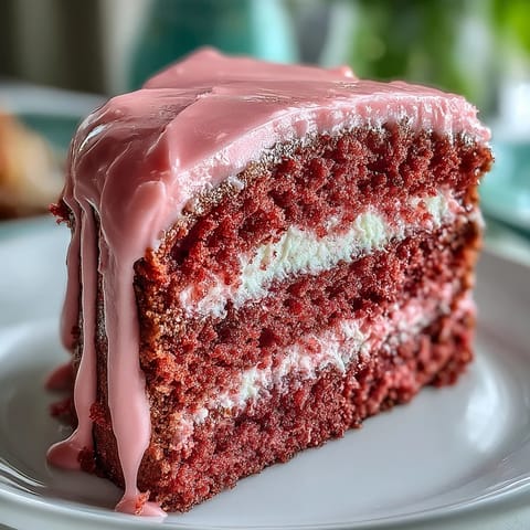 Delicate pink Bridal Shower Rosé Velvet Cake with shimmering gold drip.