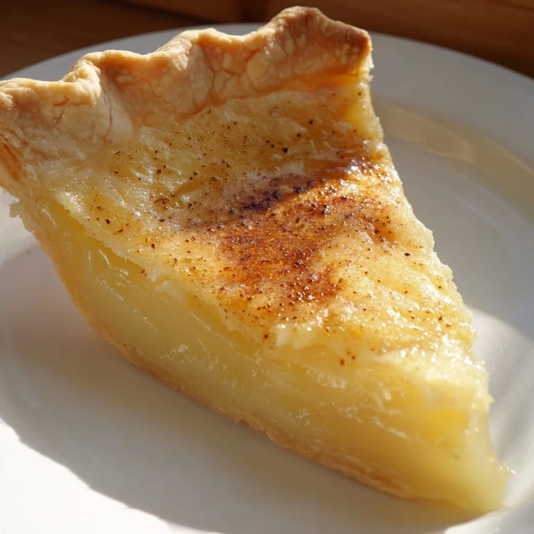 Enjoy a slice of tangy and sweet Buttermilk Pie, a classic dessert with a delicious flavor.