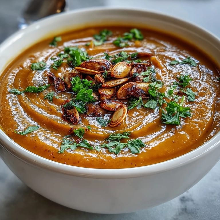 Warm, velvety butternut squash recipe that's perfect for a cozy autumn meal.