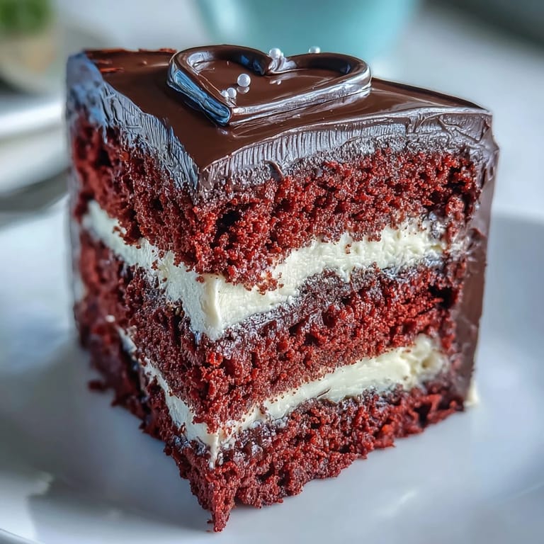 Slice of Red Betty Boop Heart Cake on a plate with rich cream cheese frosting and a sweet-tangy bite.