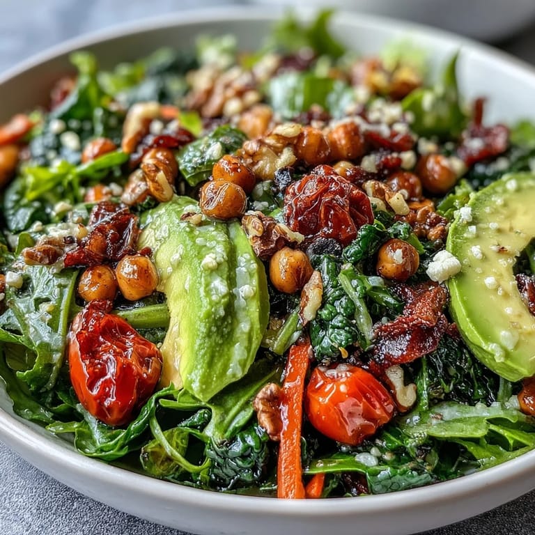 Colorful Mixed Greens Power Bowl with shredded carrots, red bell pepper, crunchy pumpkin seeds, and a wholesome vegan dressing.