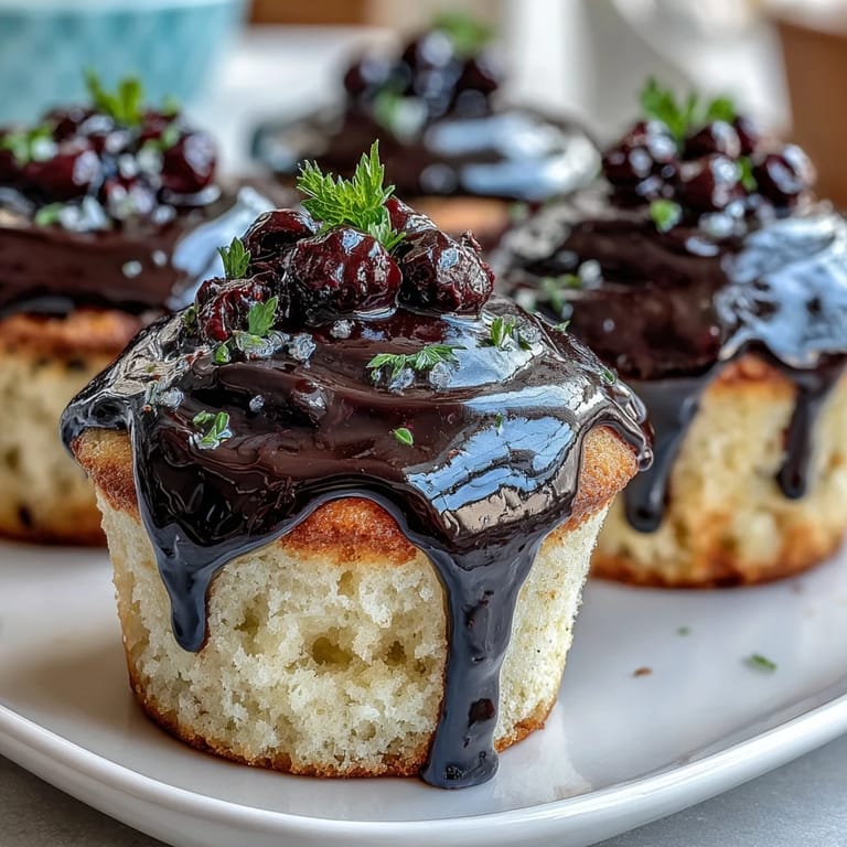 Close-up view of a single cupcake topped with swirls of rich, vibrant purple Black Currant Frosting, garnished with lemon zest.