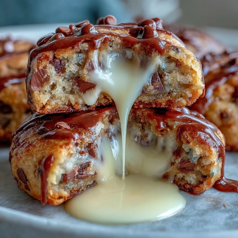 Warm Cadbury Egg Stuffed Chocolate Chip Cookies with melty chocolate chips and a surprise creamy center.
