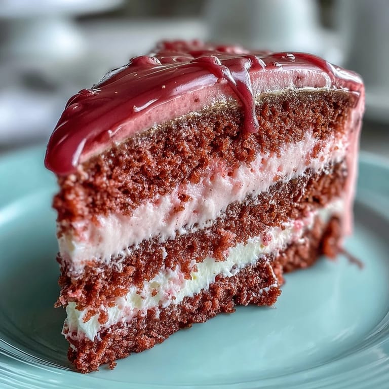 This Bridal Shower Rosé Velvet Cake features luscious frosting and edible gold accents.
